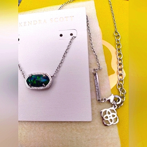 Kendra Scott Elisa Royal Blue or Green Kyocera Opal Gold Plated or Silver - Picture 4 of 16